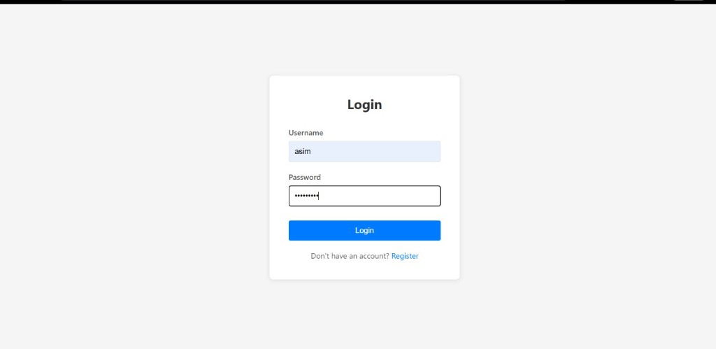 Secure app login page